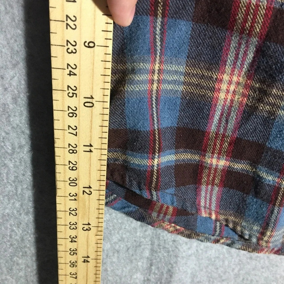 Womens Wild Fable Flannel Shirt Boyfriend Style Cropped Fall Autumn Winter - Picture 4 of 5